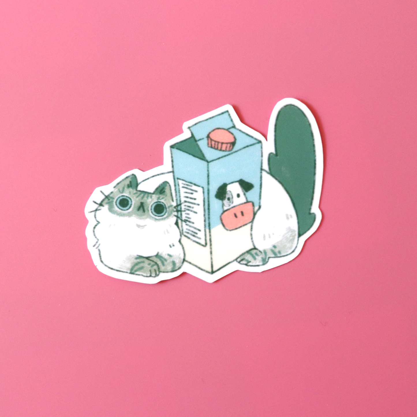 "Milk Kitty" sticker