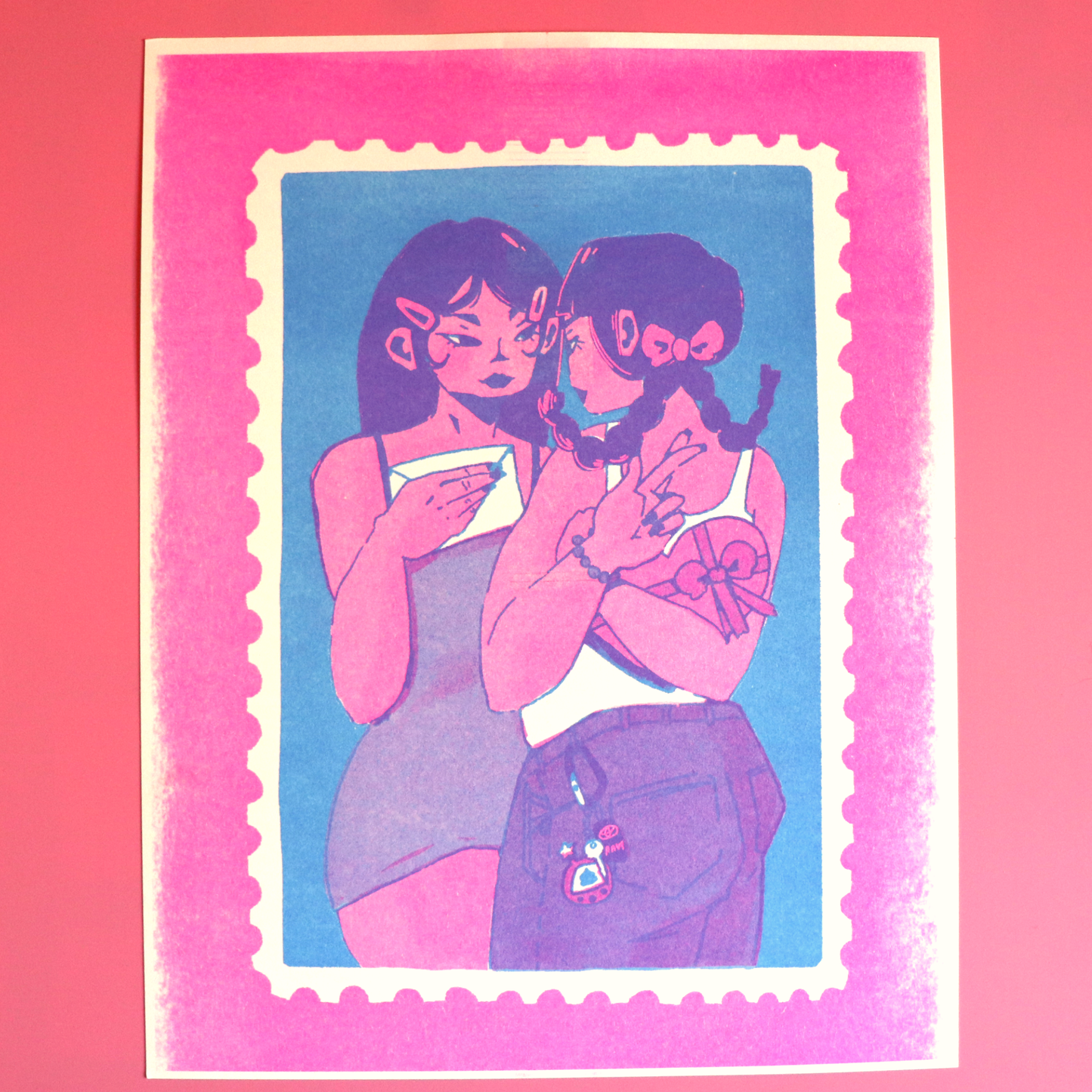 "Love Letter" risograph print, 8.5 x 11