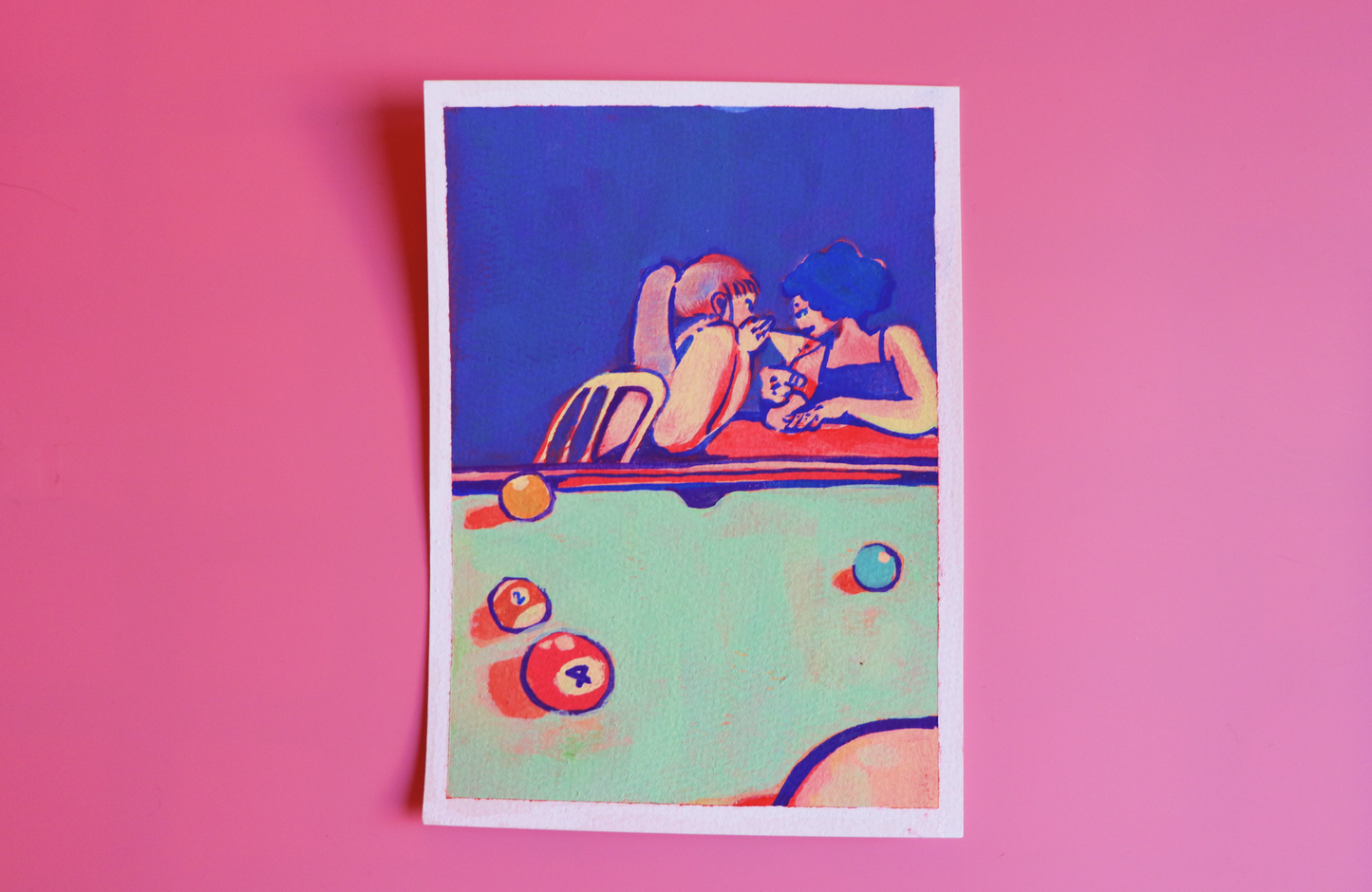 "Scratch" original gouache painting