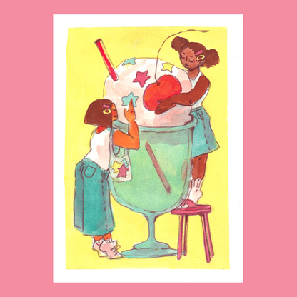 "Melon Soda" original gouache painting
