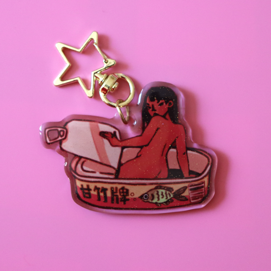 "Dace Can Girl" keychain