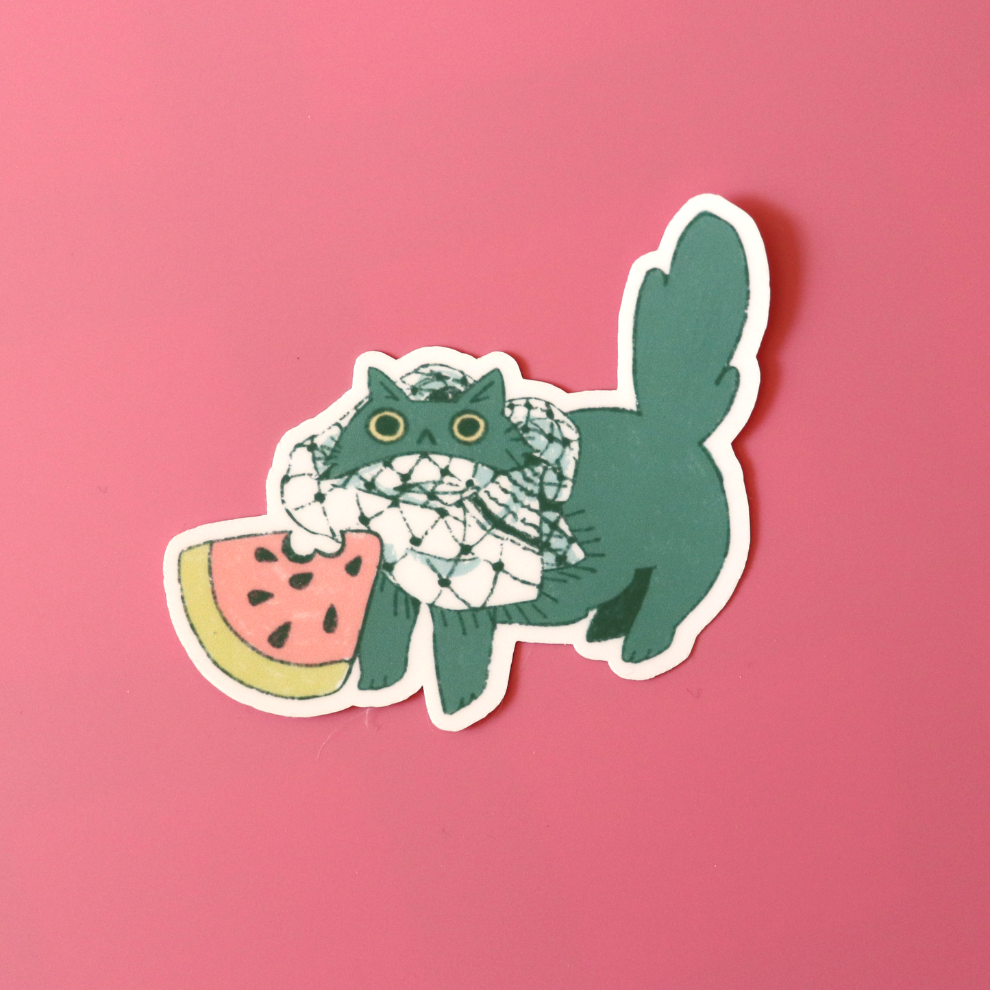 "Keffiyeh Kitty" donation sticker