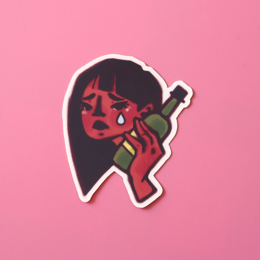 "Sad Soju Girl" sticker