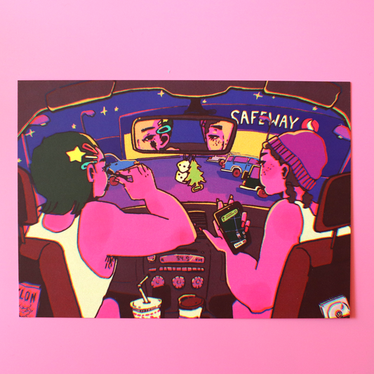 "Safeway Parking Lot" print, 5 x 7