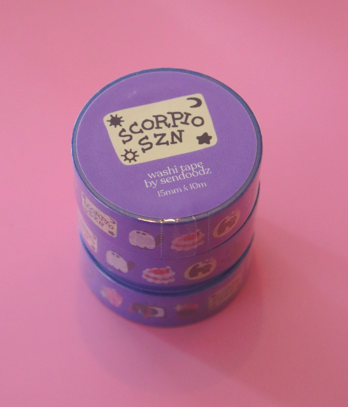 "Scorpio Szn" washi tape, 15mm x 10m