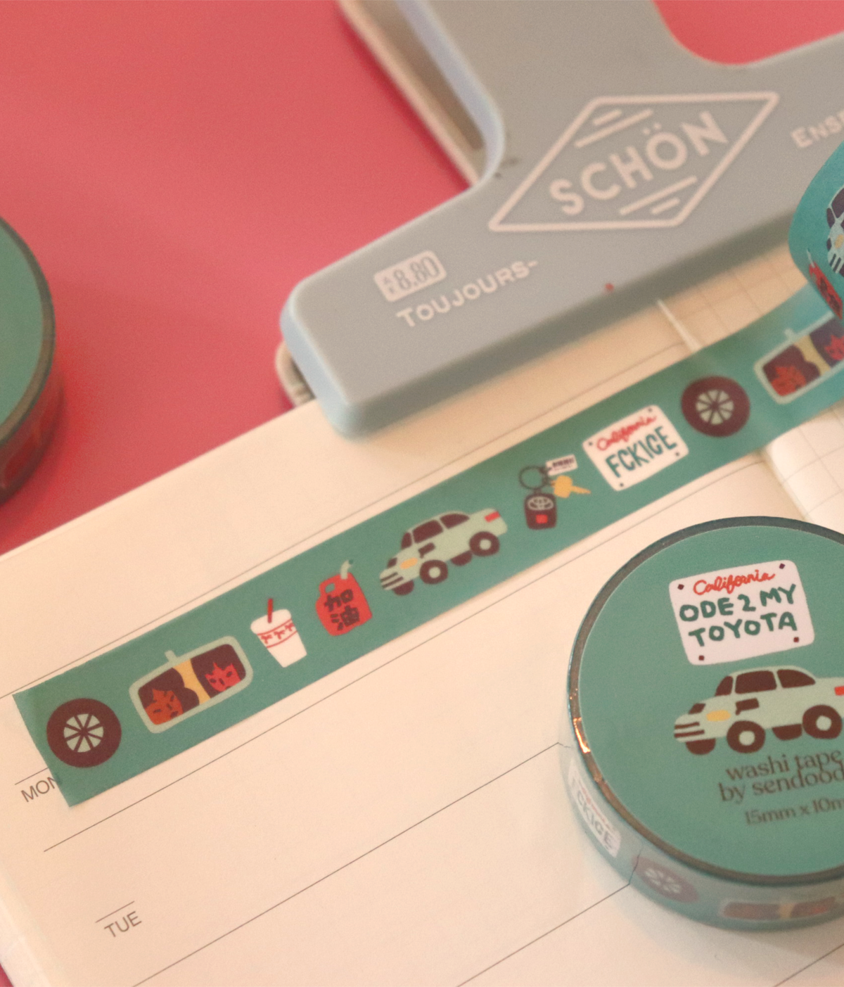 "Ode 2 My Toyota" washi tape, 15mm x 10m