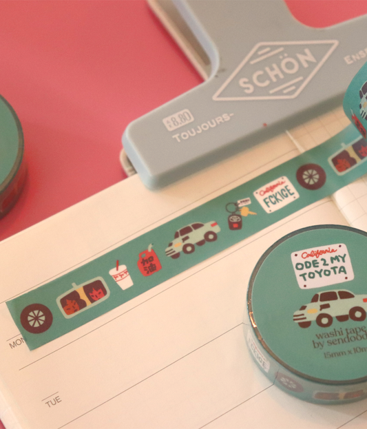 "Ode 2 My Toyota" washi tape, 15mm x 10m